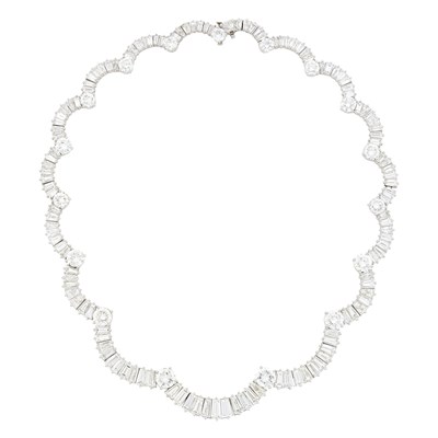 Lot 199 - Van Cleef & Arpels Platinum and Diamond Necklace