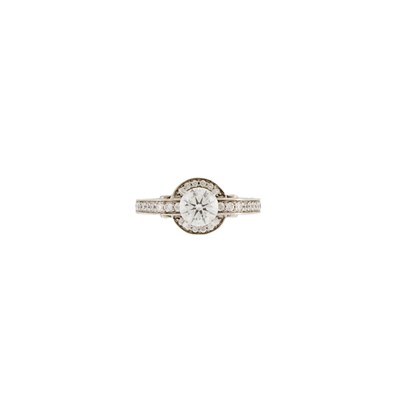 Lot 1129 - LeVian White Gold, Platinum and Diamond Ring