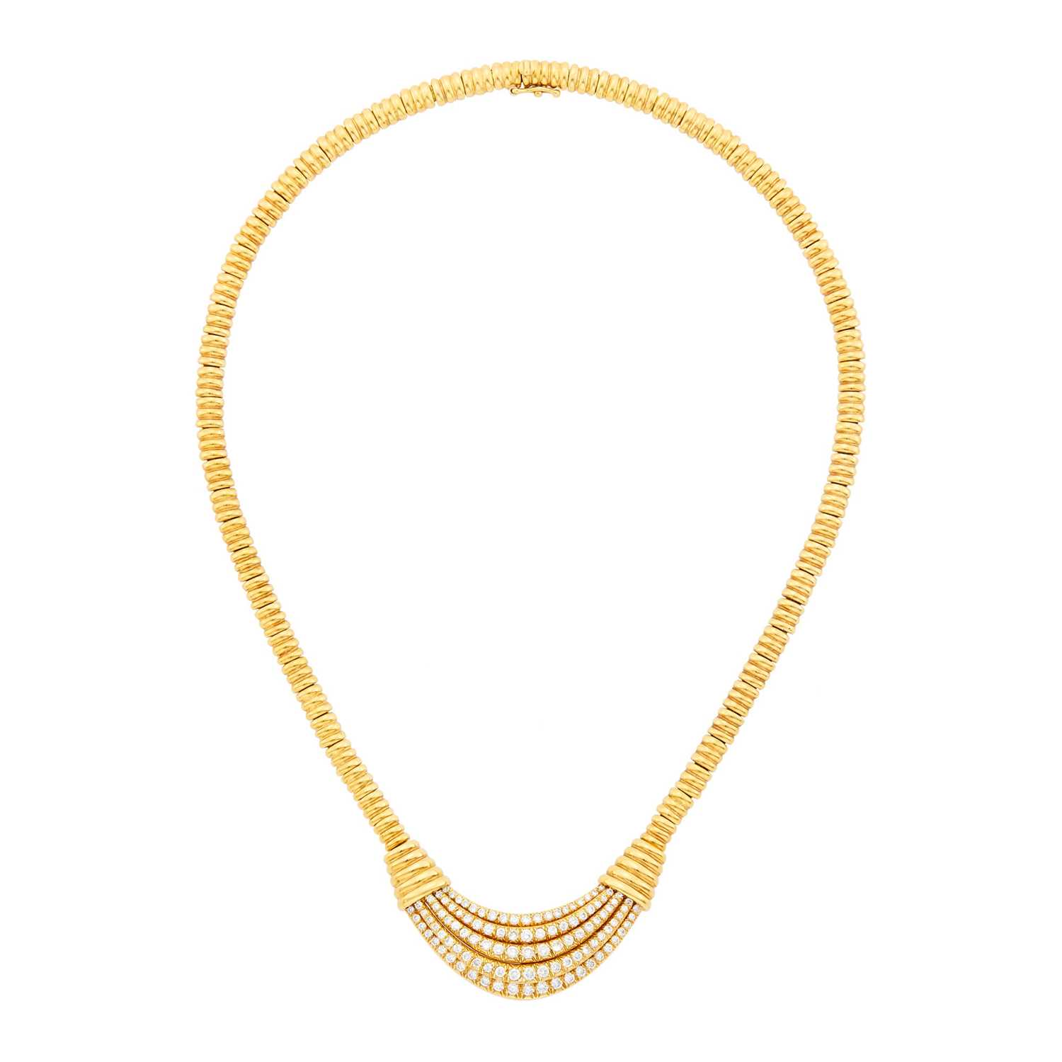 Lot 170 - Gold and Diamond Necklace
