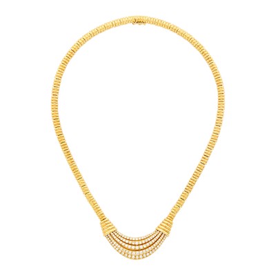 Lot 170 - Gold and Diamond Necklace