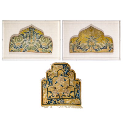 Lot 111 - Two Chinese Brocade Silk Throne Cushion Covers