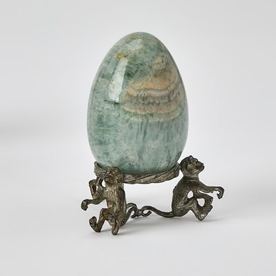 Lot 209 - Continental Silver-Mounted Malachite and White Onyx Box