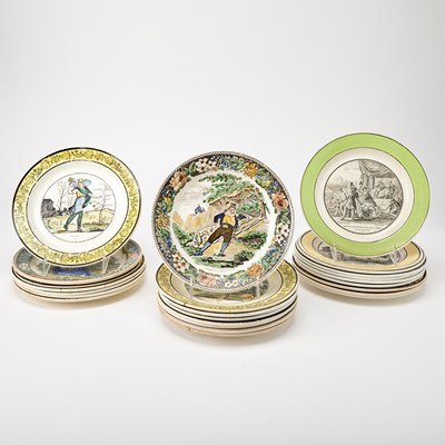Lot 166 - Group of French Transfer Printed Pottery Plates