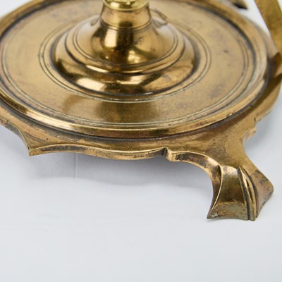 Lot 108 - Brass Dolphin Oil Lamp