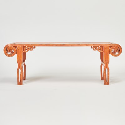 Lot 248 - Chinese Style Orange Laquered Low Table
