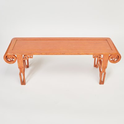 Lot 248 - Chinese Style Orange Laquered Low Table