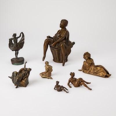 Lot 210 - Group of Vienna and Vienna Style Patinated Bronze Erotic Figures of Women