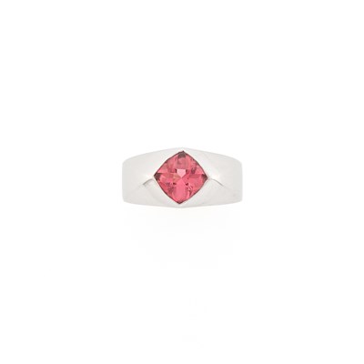 Lot 1117 - Chanel White Gold and Pink Tourmaline Ring