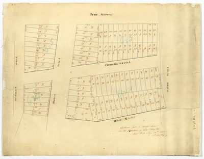 Lot 187 - A pleasing map of Greenwich Village in 1845