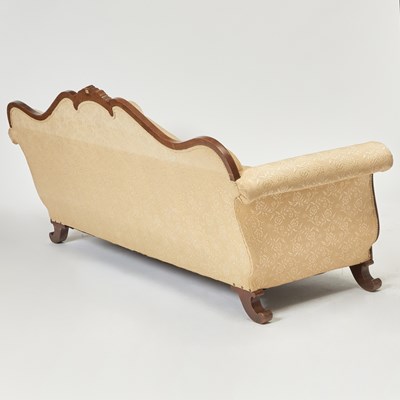 Lot 117 - Victorian Upholstered Mahogany Sofa