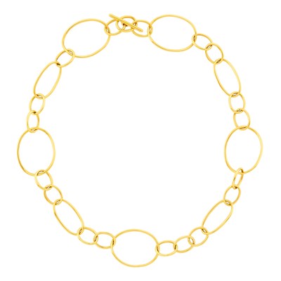 Lot 1017 - Gold Link Toggle Necklace