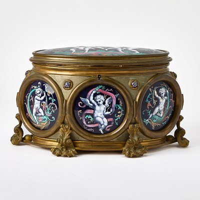 Lot 179 - Limoges Enamel Jewel Casket