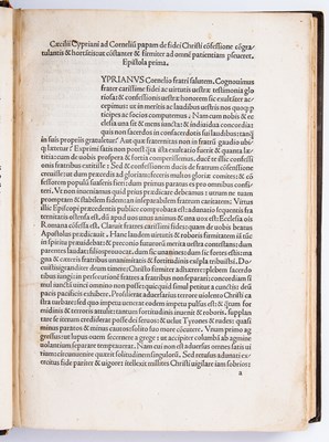 Lot 72 - The works of Cyprian, printed in Venice in 1483