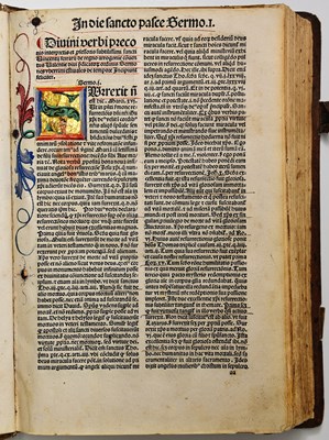 Lot 80 - St. Vincent Ferrer's sermons in a contemporary pigskin binding