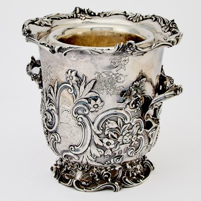 Lot 116 - Pair of Irish Victorian Sterling Silver Wine Coolers