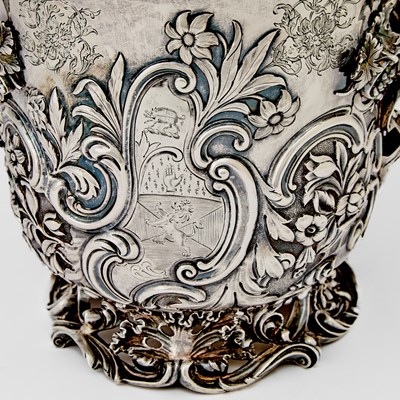 Lot 116 - Pair of Irish Victorian Sterling Silver Wine Coolers