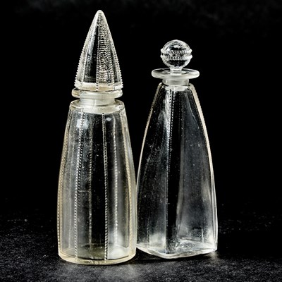 Lot 273 - Two R. Lalique Molded Glass Perfume Bottles and Stoppers