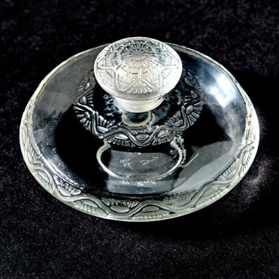 Lot 272 - R. Lalique Molded Glass "Lentilles" Perfume Bottle and Stopper