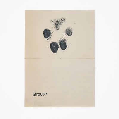 Lot 37 - Autograph letter to Strouse with Sandy's paw print