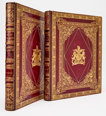 Lot 118 - The large-paper edition of the Martial and Naval Achievements of Great Britain, with an original watercolor
