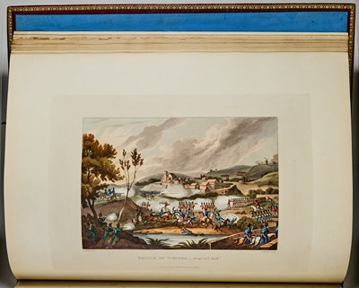 Lot 118 - The large-paper edition of the Martial and Naval Achievements of Great Britain, with an original watercolor