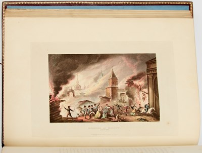 Lot 118 - The large-paper edition of the Martial and Naval Achievements of Great Britain, with an original watercolor
