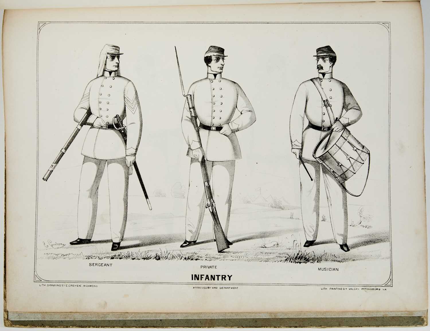 Lot 22 - The scarce Uniform and Dress of the Army of the Confederate States, with fine plates