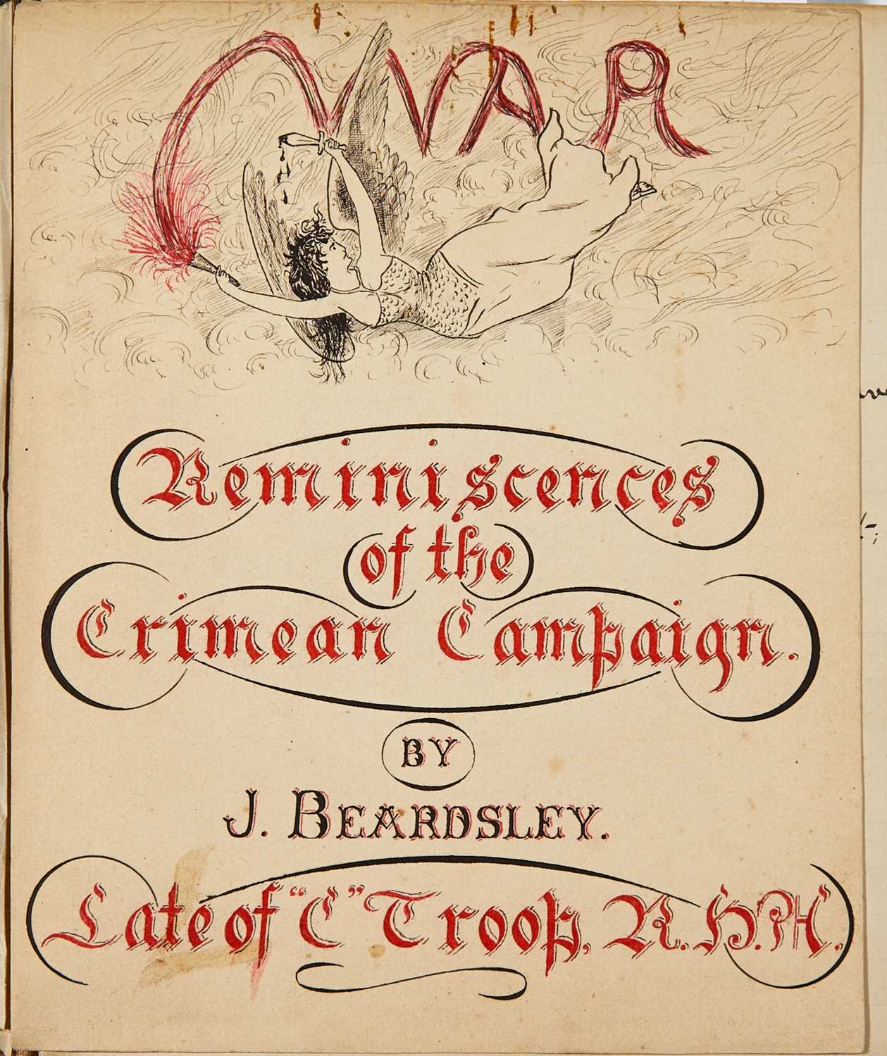 Lot 86 - Sergeant-Major Beardsley's reminiscences of the Crimean War, with superb drawing and watercolors