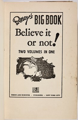 Lot 65 - An inscribed copy of Robert Ripley's Big Book: Believe It or Not!