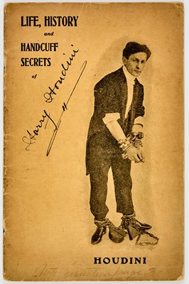 Lot 55 - Houdini's biography, boldly signed