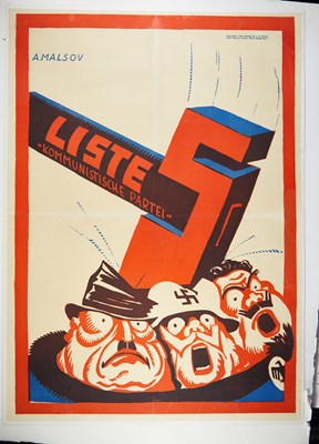 Lot 184 - A poster for the Communist Party of Germany ticket in 1928