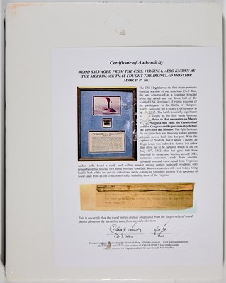 Lot 40 - Lincoln assassination relic presentation