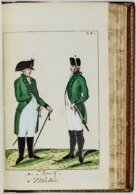Lot 105 - A rare work of Prussian Army uniforms under Frederick William II, with exquisite hand-colored engravings