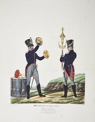 Lot 126 - An uncommon suite of French military costume plates