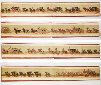 Lot 168 - The wedding procession of King Alfonso XII, with panoramic plates