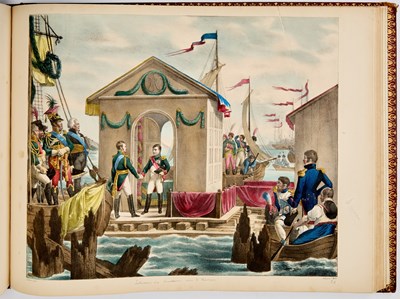 Lot 137 - Very rare hand-colored lithographs of the life of Napoleon, in an excellent contemporary binding