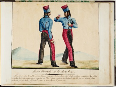 Lot 128 - Delightful original drawings of the French military in Spain