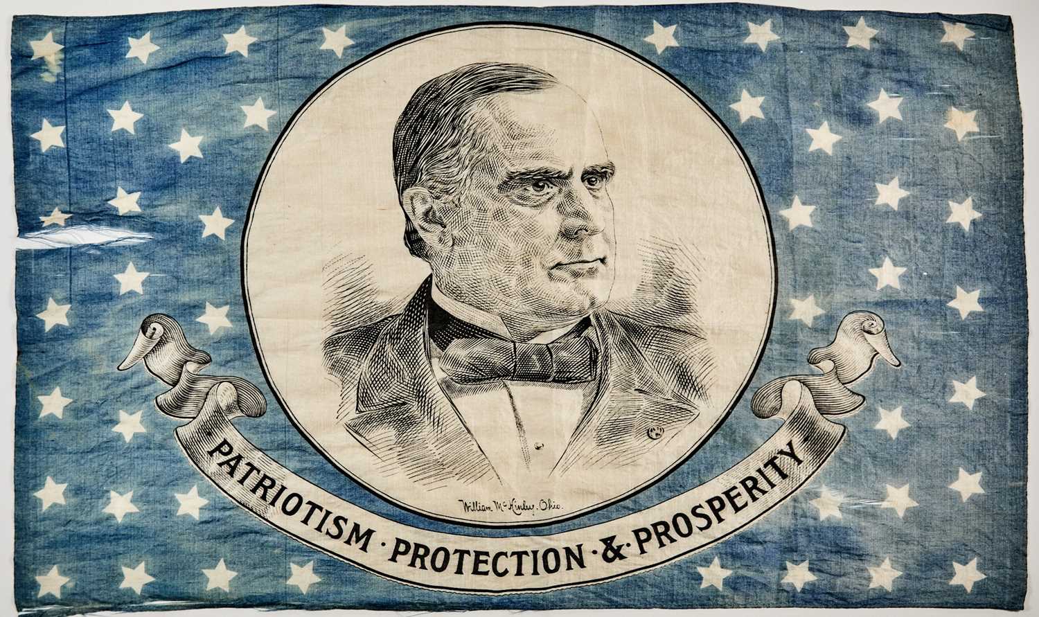Lot 54 - 1896 William McKinley campaign handkerchief