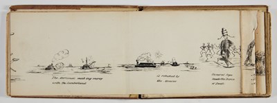Lot 36 - An English artist's satire on the American Civil War, in panorama format