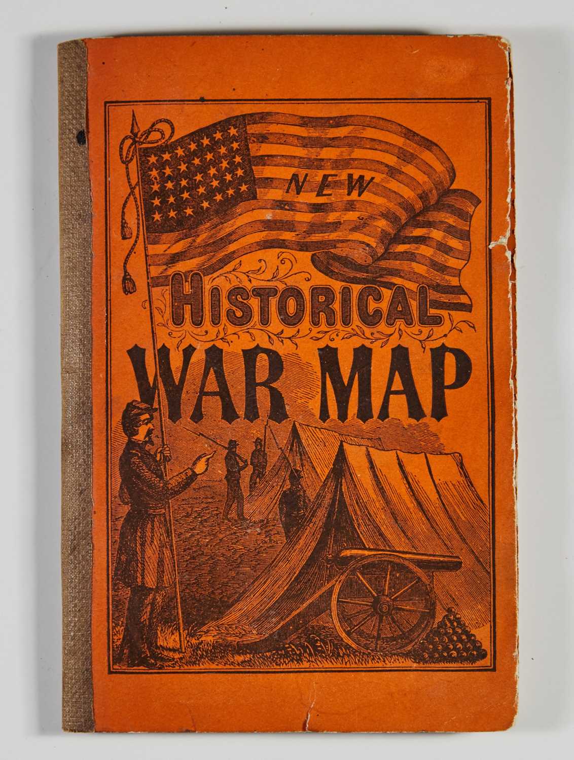 Lot 37 - Large hand-colored folding map of the Border and Southern States from 1864