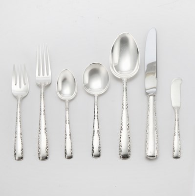 Lot 174 - Gorham Sterling Silver 'Camellia' Pattern Part Flatware Service