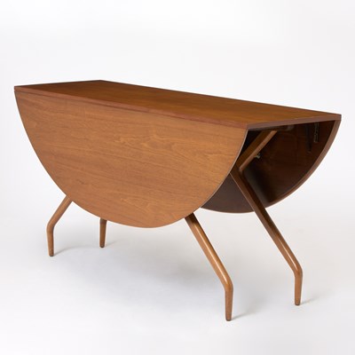 Lot 352 - Greta Magnusson Grossman Walnut Spider Leg Drop Leaf Dining Table
