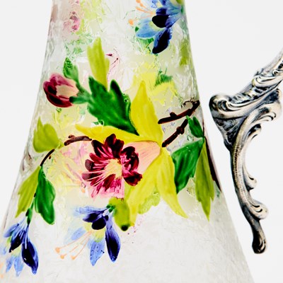 Lot 167 - Pair of Austrian Silver Mounted Glass Claret Jugs