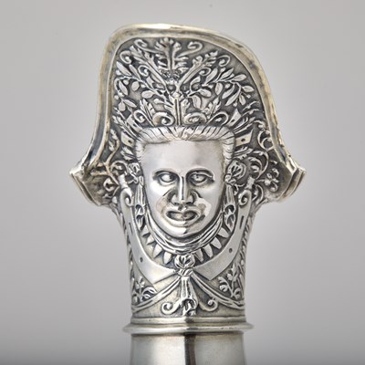 Lot 114 - Victorian Sterling Silver "Cellini" Pattern Ewer and Stand