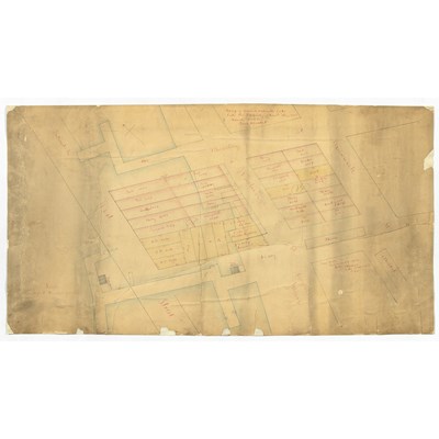 Lot 194 - An interesting 1810-1811 survey map of property near the Bear Market