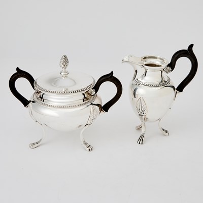 Lot 162 - Continental Empire Style Silver Coffee Service