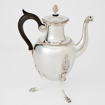 Lot 162 - Continental Empire Style Silver Coffee Service