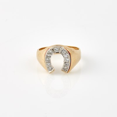 Lot 212 - Diamond Ring, 11 diamonds about 0.30 ct., 14K 5 dwt.