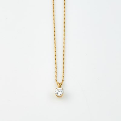 Lot 310 - Gold and Stone Pendant and Neck Chain, 14K 2 dwt. all