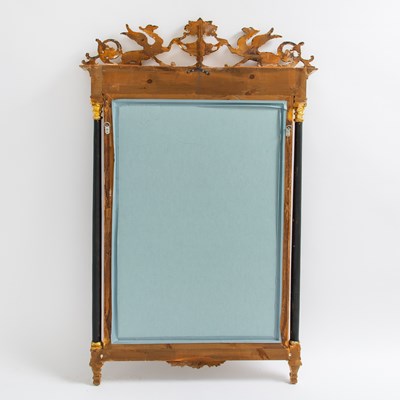 Lot 177 - Italian Neoclassical Style Parcel-Gilt and Red-Painted Mirror